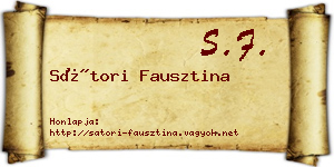 Sátori Fausztina névjegykártya